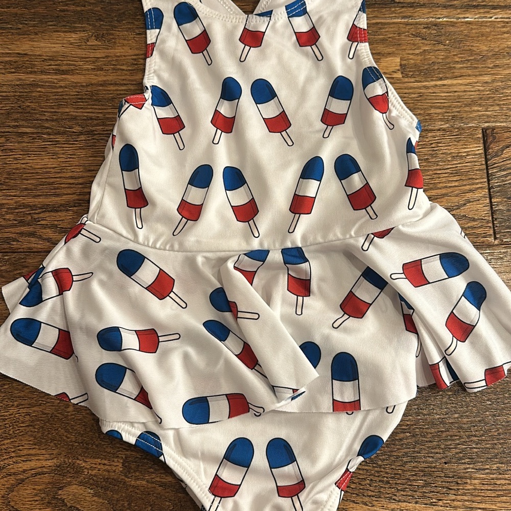 Monica and Andy Popsicle Print Baby Romper